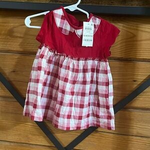 First impressions 18M red flannel pattern shirt